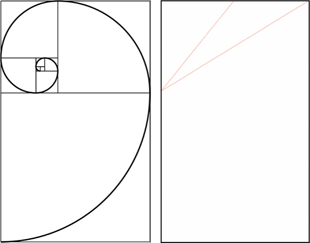The Golden Section compared to the first step in building the Marber grid