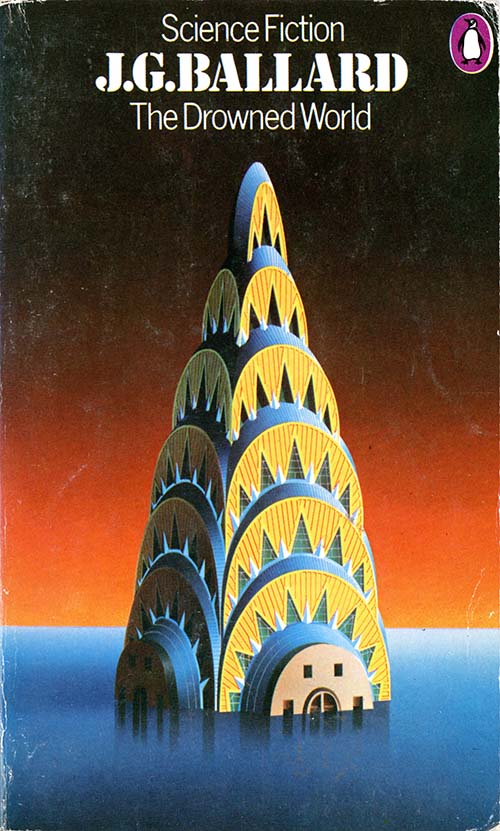 top of the Chrysler building, the rest submerged in water