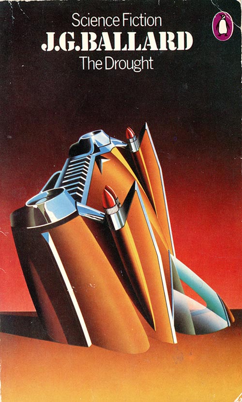 1950s American car half submerged in sand