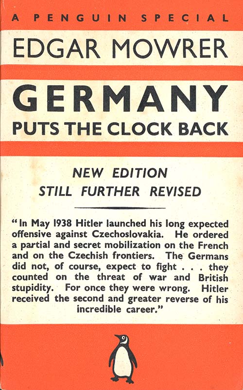 Penguin Special Germany Puts teh Clock Back_Edgar Mowrer